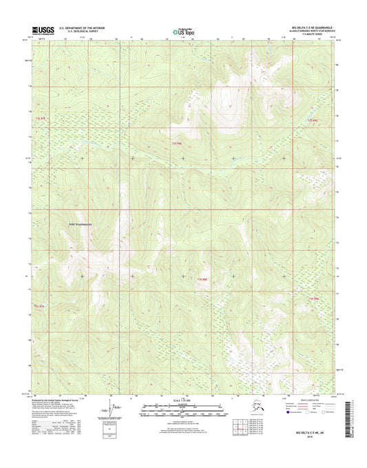 Big Delta C-5 NE Alaska US Topo Map Image