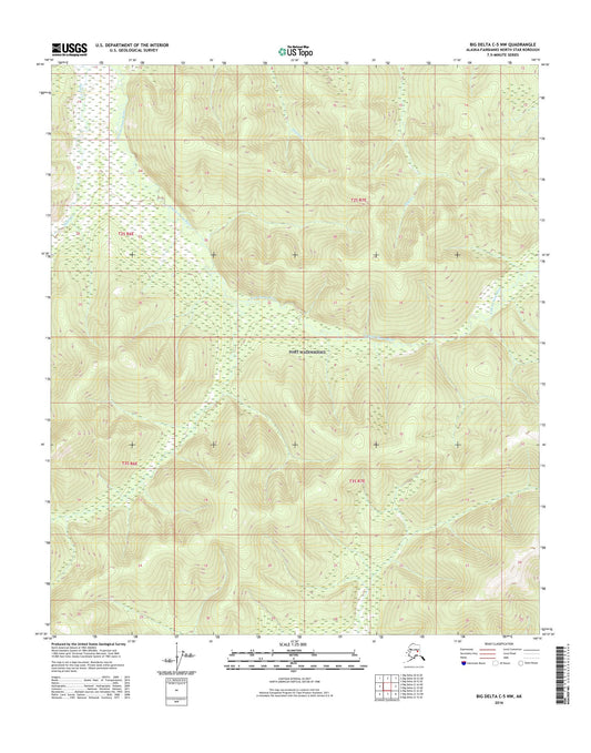 Big Delta C-5 NW Alaska US Topo Map Image