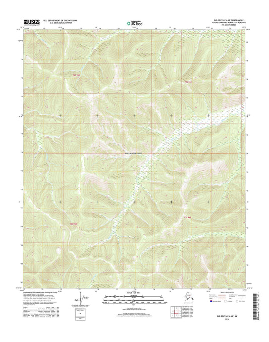 Big Delta C-6 NE Alaska US Topo Map Image