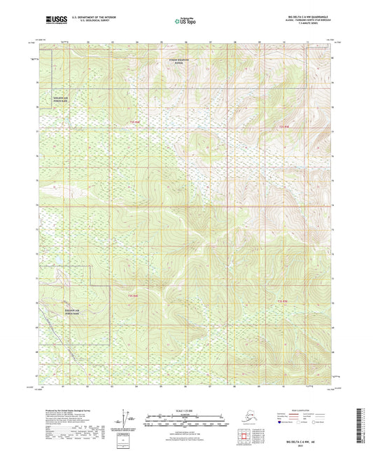 Big Delta C-6 NW Alaska US Topo Map Image