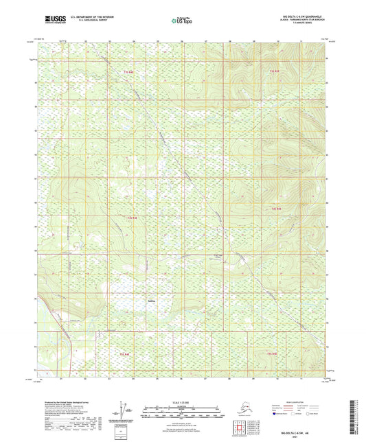 Big Delta C-6 SW Alaska US Topo Map Image