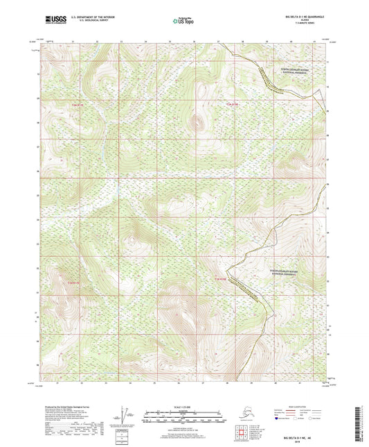 Big Delta D-1 NE Alaska US Topo Map Image
