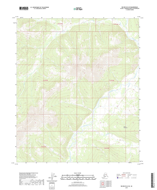 Big Delta D-2 SE Alaska US Topo Map Image