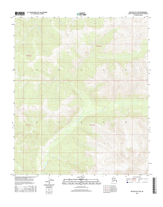 Big Delta D-3 NE Alaska US Topo Map Image