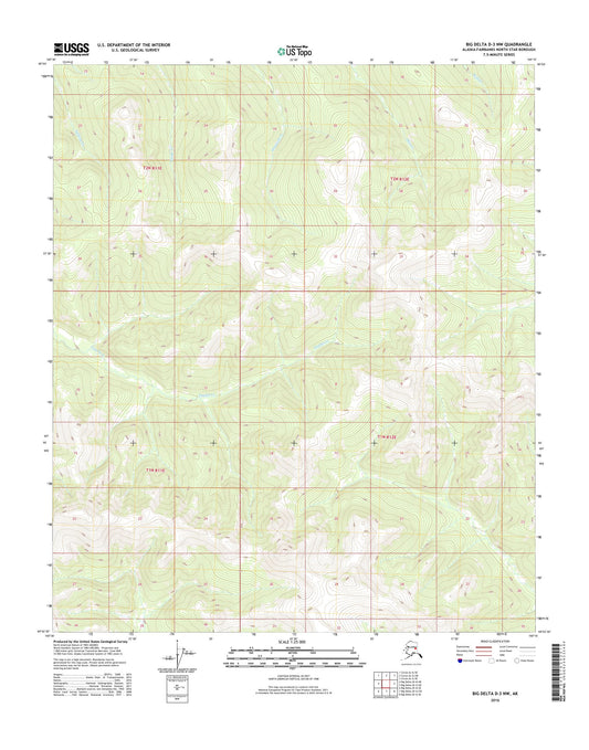 Big Delta D-3 NW Alaska US Topo Map Image