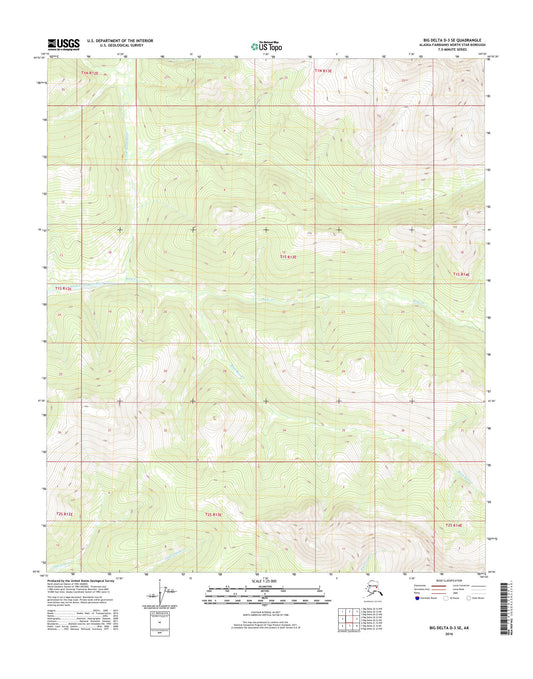 Big Delta D-3 SE Alaska US Topo Map Image