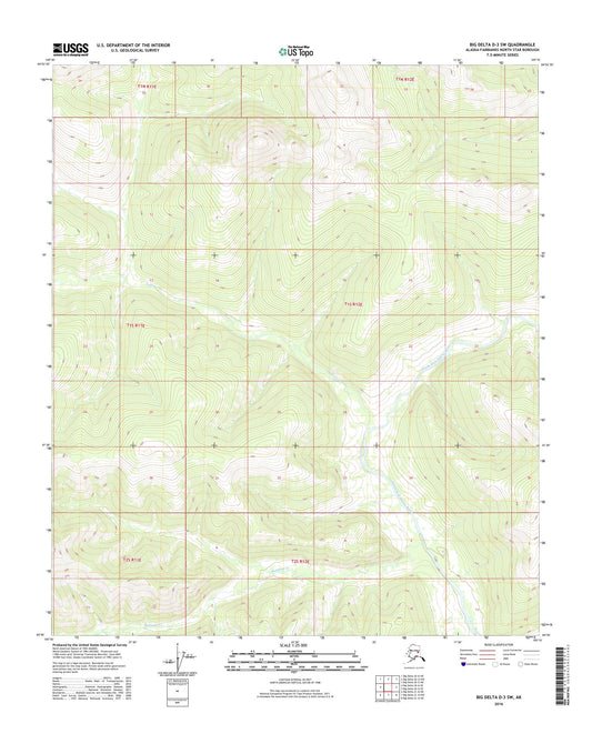Big Delta D-3 SW Alaska US Topo Map Image