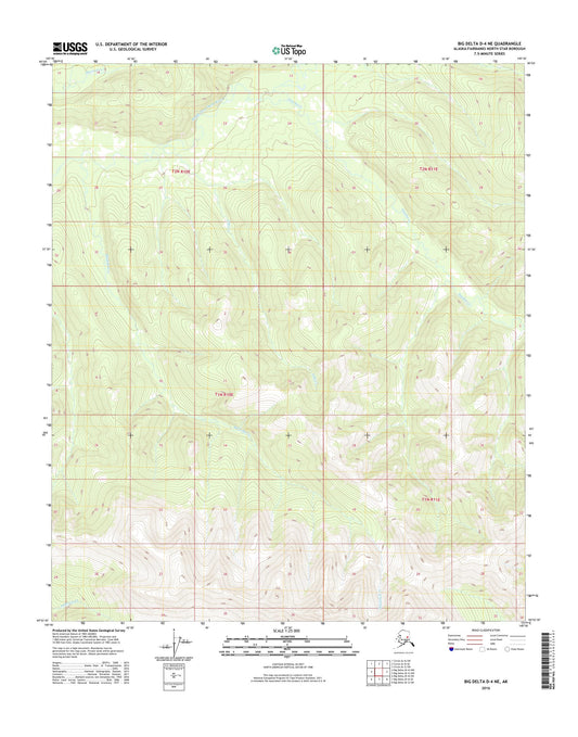 Big Delta D-4 NE Alaska US Topo Map Image