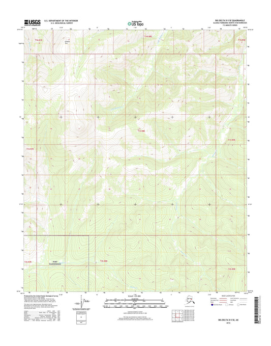 Big Delta D-5 SE Alaska US Topo Map Image