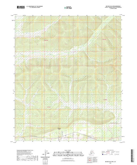 Big Delta D-6 NW Alaska US Topo Map Image