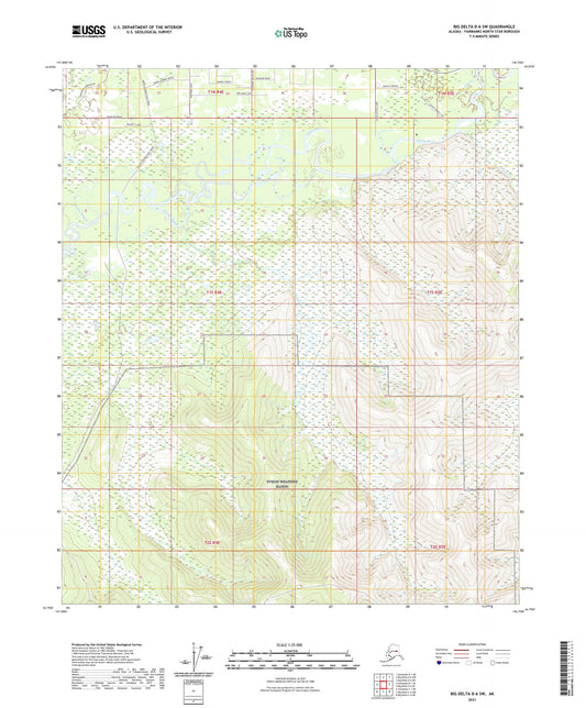 Big Delta D-6 SW Alaska US Topo Map Image
