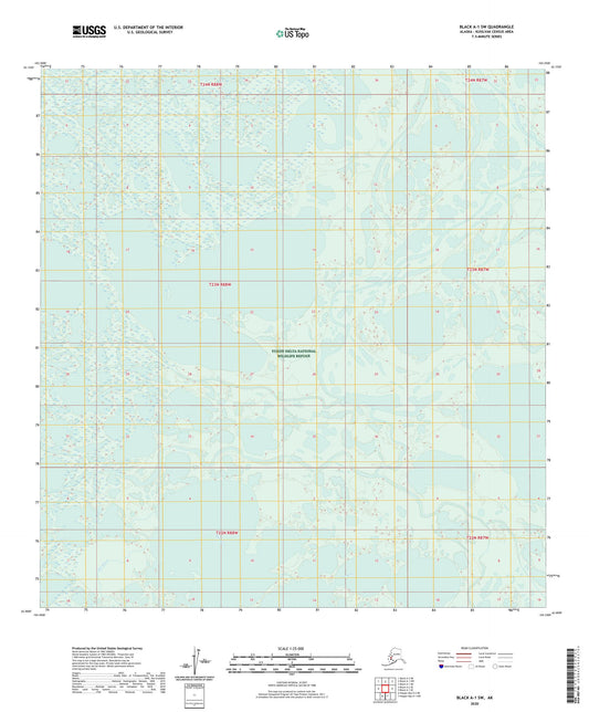 Black A-1 SW Alaska US Topo Map Image