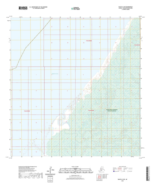 Black A-2 NE Alaska US Topo Map Image