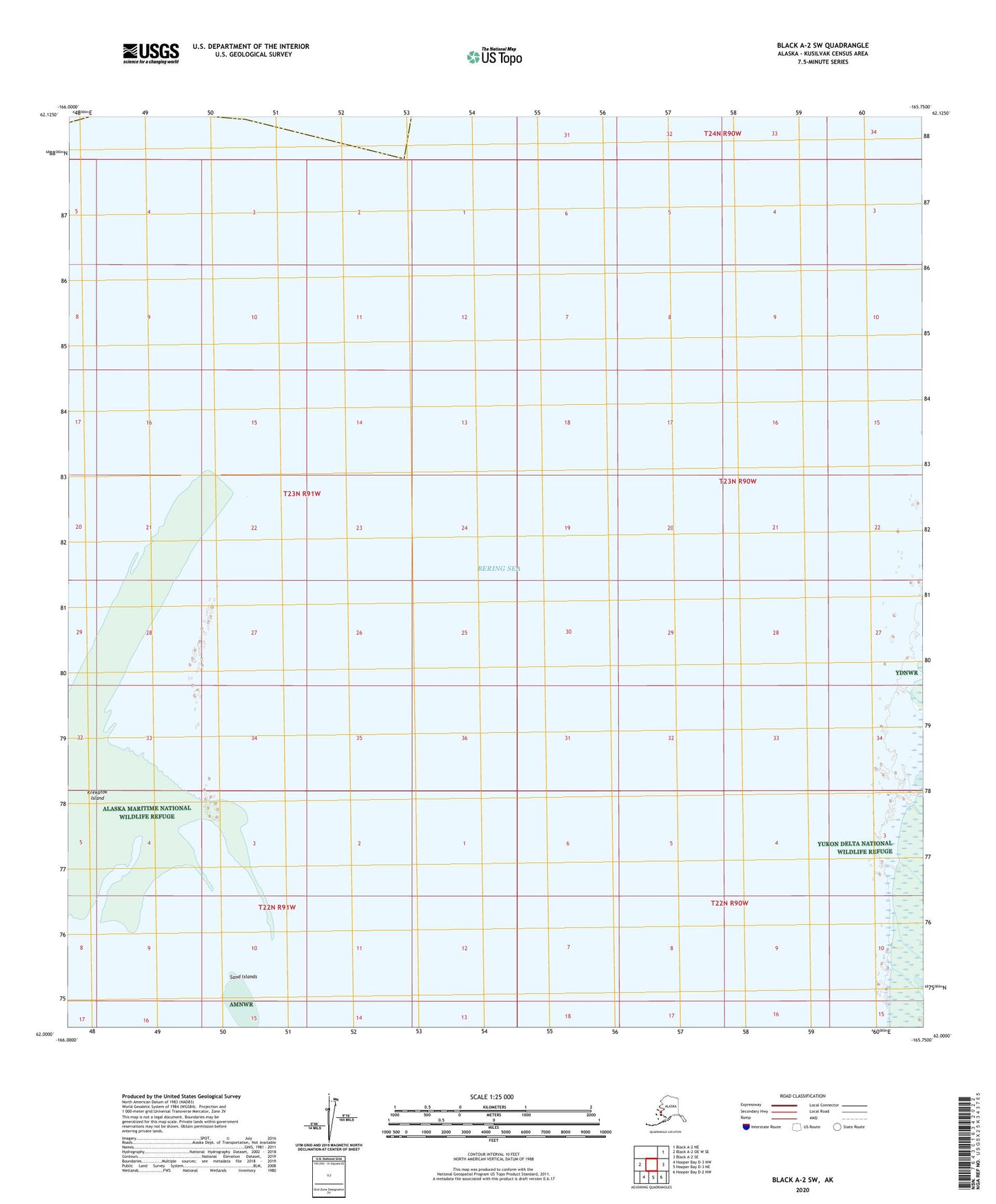 Black A-2 SW Alaska US Topo Map Image