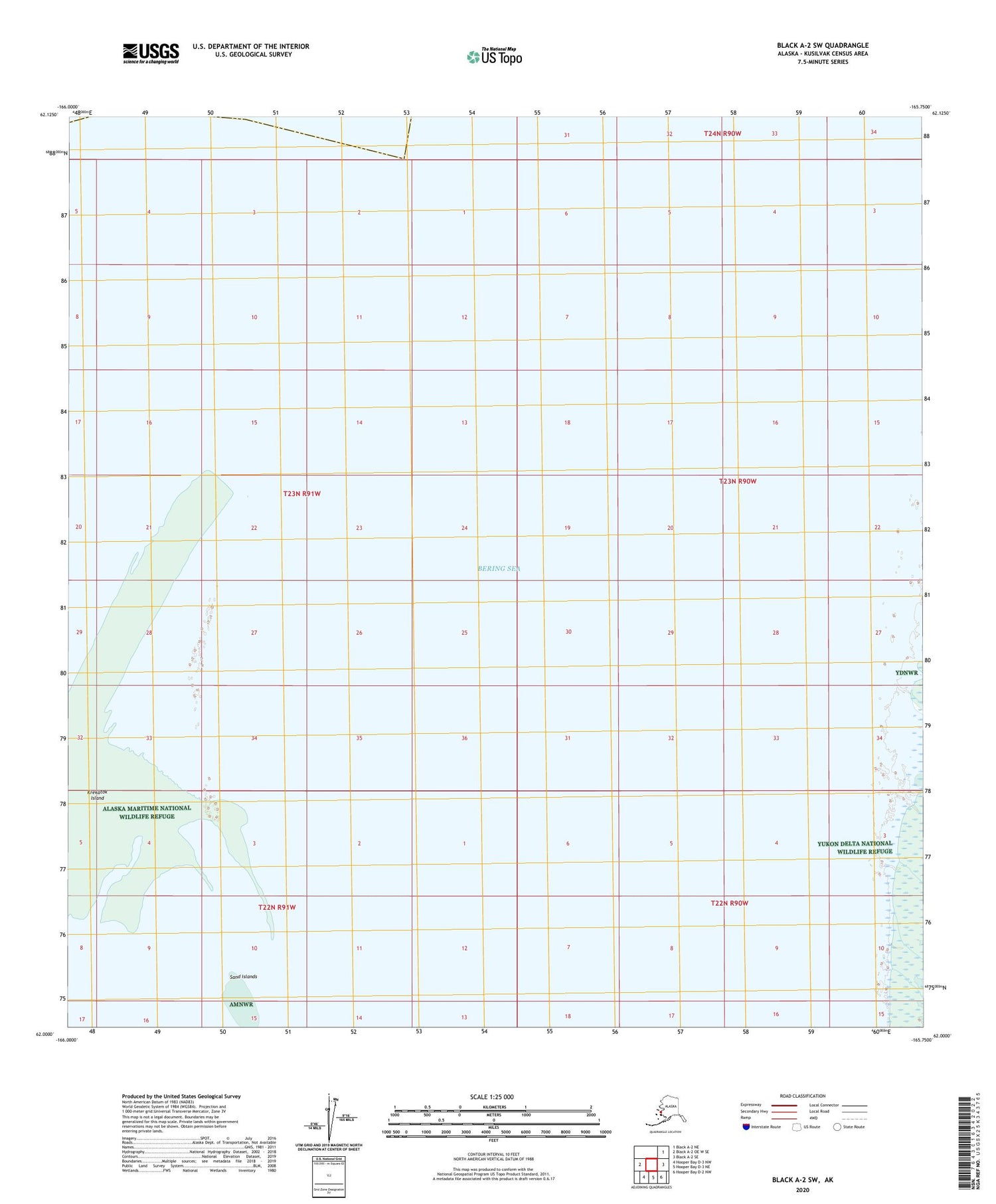 Black A-2 SW Alaska US Topo Map Image