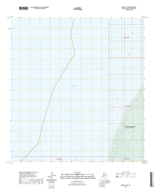 Black B-1 NW Alaska US Topo Map Image