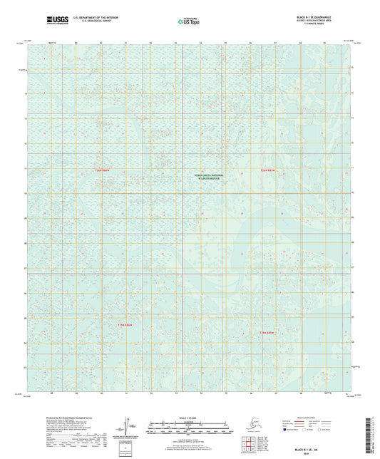 Black B-1 SE Alaska US Topo Map Image
