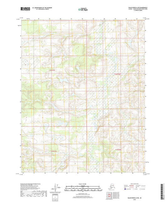 Black River A-6 NE Alaska US Topo Map Image