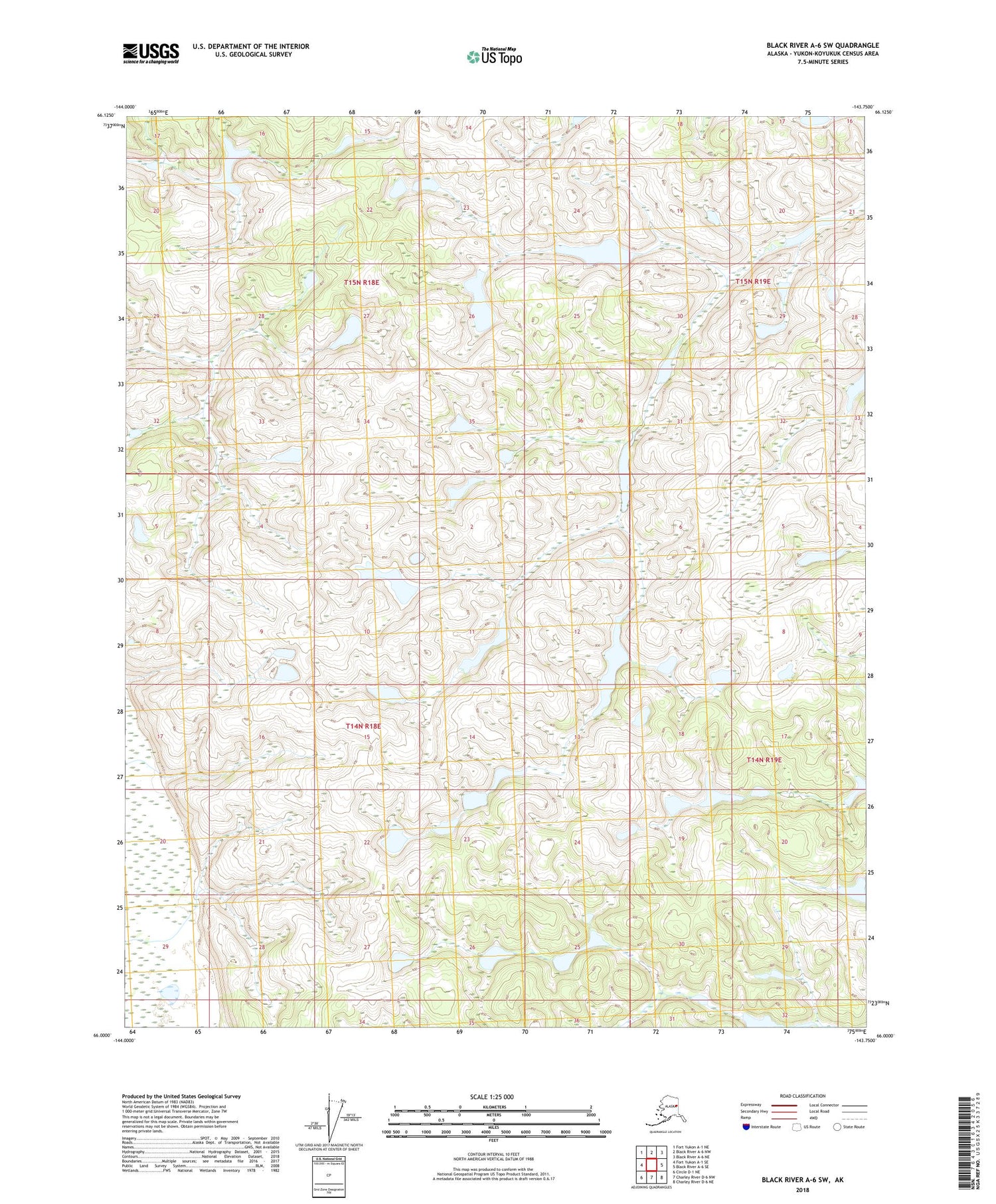Black River A-6 SW Alaska US Topo Map Image