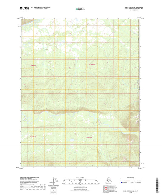 Black River B-1 NE Alaska US Topo Map Image
