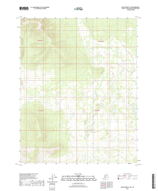 Black River B-1 SW Alaska US Topo Map Image