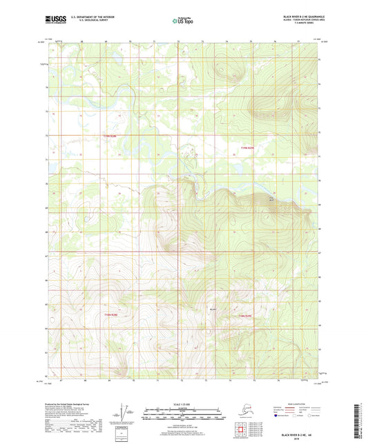 Black River B-2 NE Alaska US Topo Map Image