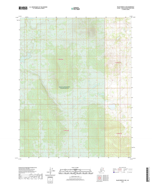 Black River B-3 NE Alaska US Topo Map Image
