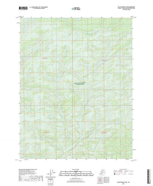 Black River B-5 NE Alaska US Topo Map Image