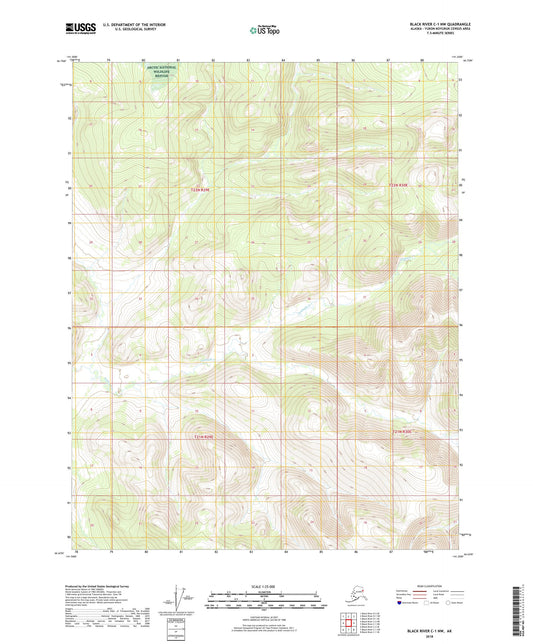 Black River C-1 NW Alaska US Topo Map Image