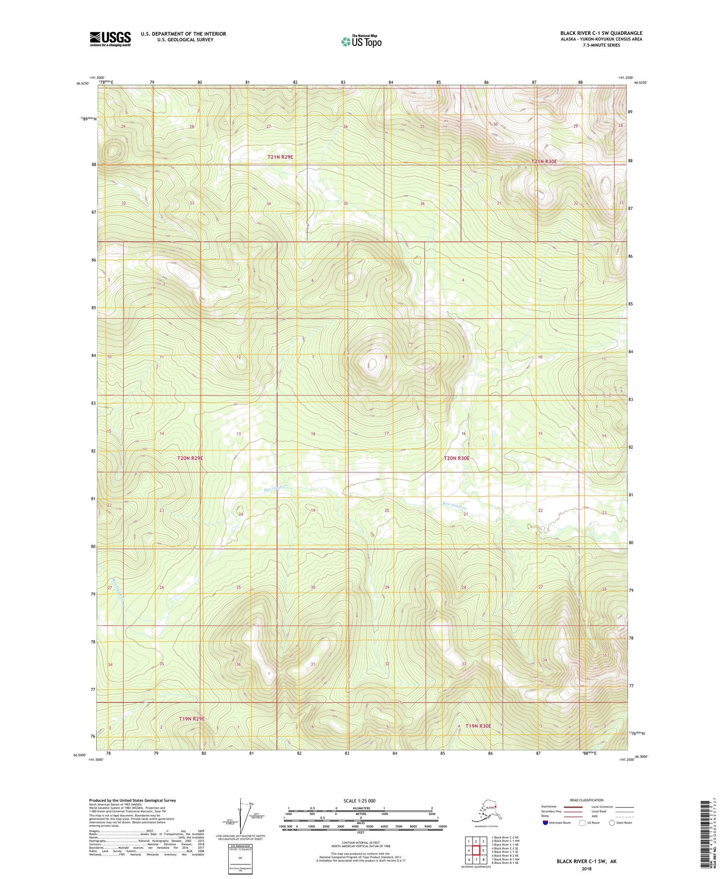 Black River C-1 SW Alaska US Topo Map Image