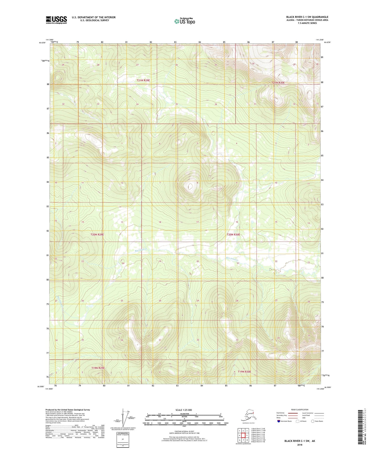 Black River C-1 SW Alaska US Topo Map Image