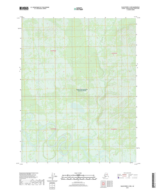 Black River C-4 NW Alaska US Topo Map Image