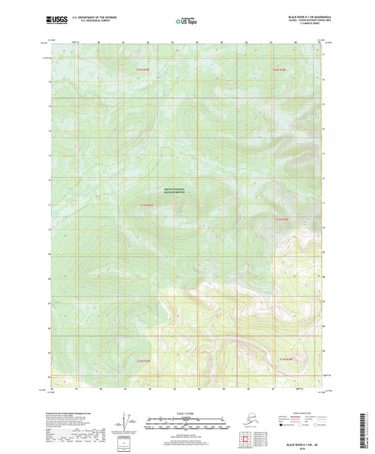 Black River D-1 SW Alaska US Topo Map Image