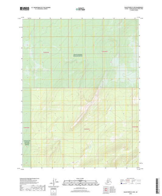 Black River D-2 NW Alaska US Topo Map Image