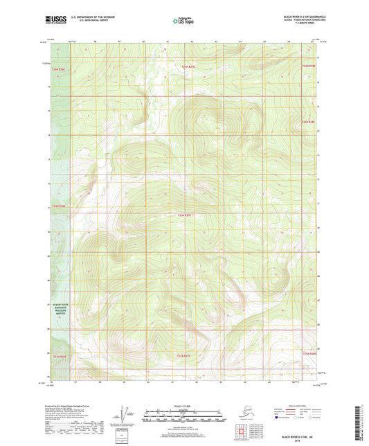Black River D-2 SW Alaska US Topo Map Image