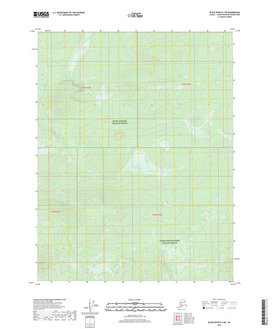 Black River D-3 NE Alaska US Topo Map Image