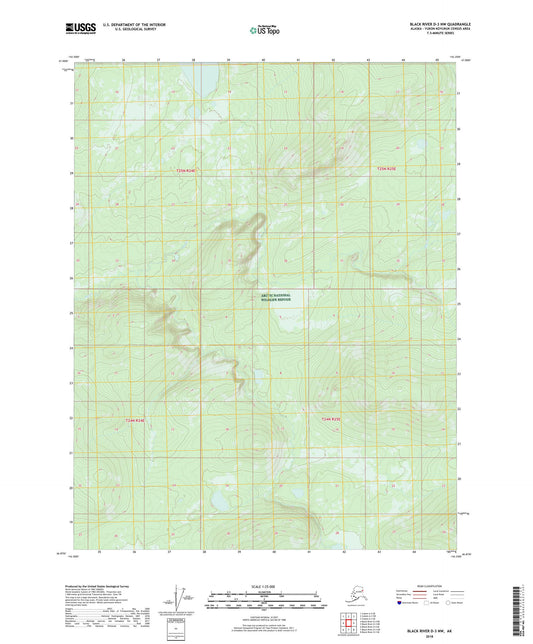 Black River D-3 NW Alaska US Topo Map Image