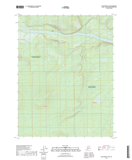 Black River D-4 NW Alaska US Topo Map Image