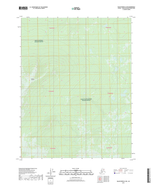 Black River D-4 SW Alaska US Topo Map Image