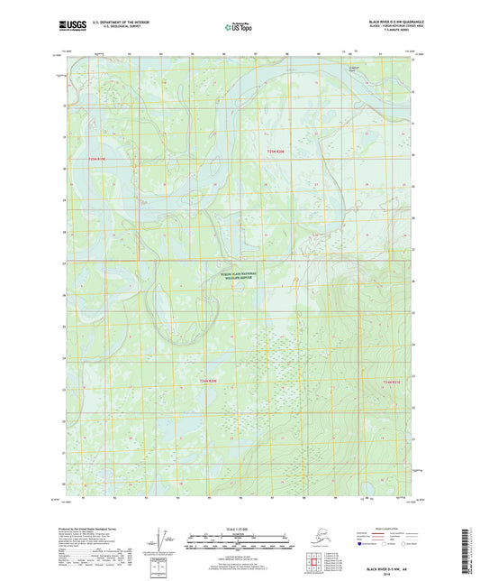 Black River D-5 NW Alaska US Topo Map Image