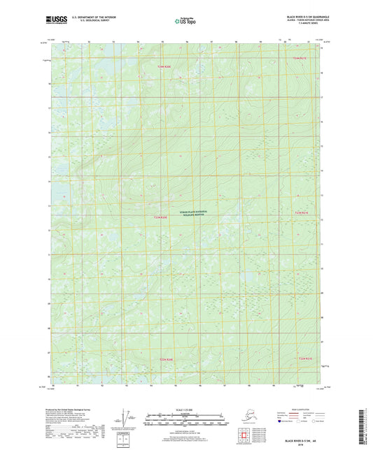 Black River D-5 SW Alaska US Topo Map Image