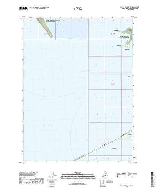 Blying Sound C-8 SE Alaska US Topo Map Image