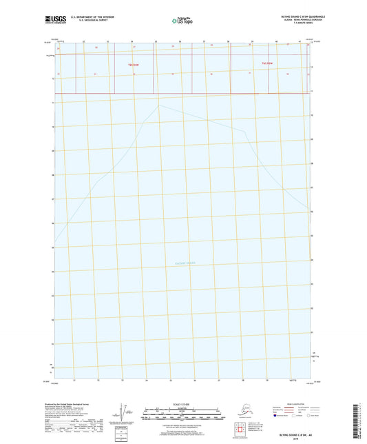 Blying Sound C-8 SW Alaska US Topo Map Image