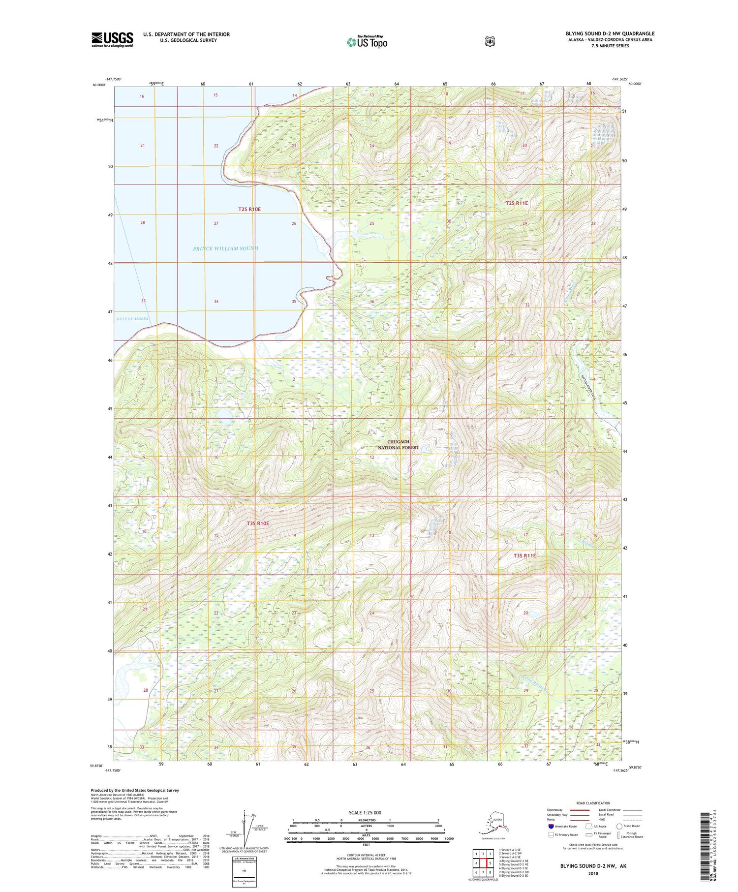 Blying Sound D-2 NW Alaska US Topo Map Image