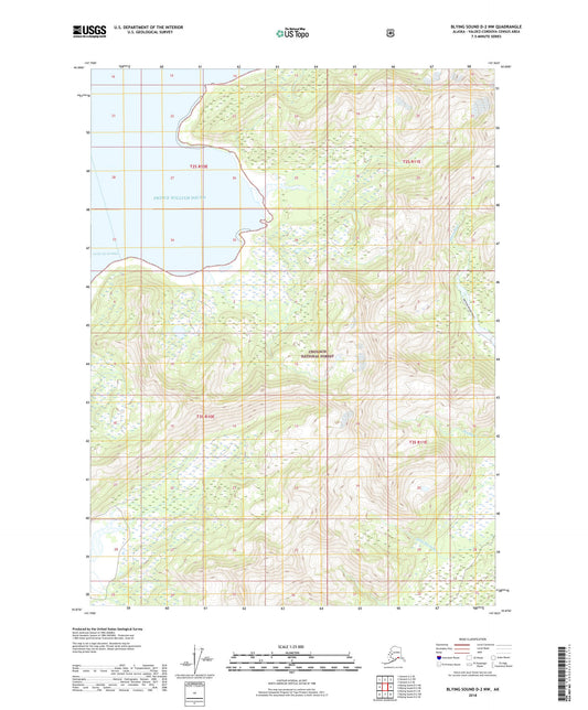 Blying Sound D-2 NW Alaska US Topo Map Image