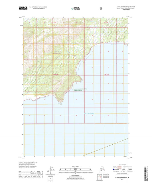 Blying Sound D-2 SW Alaska US Topo Map Image