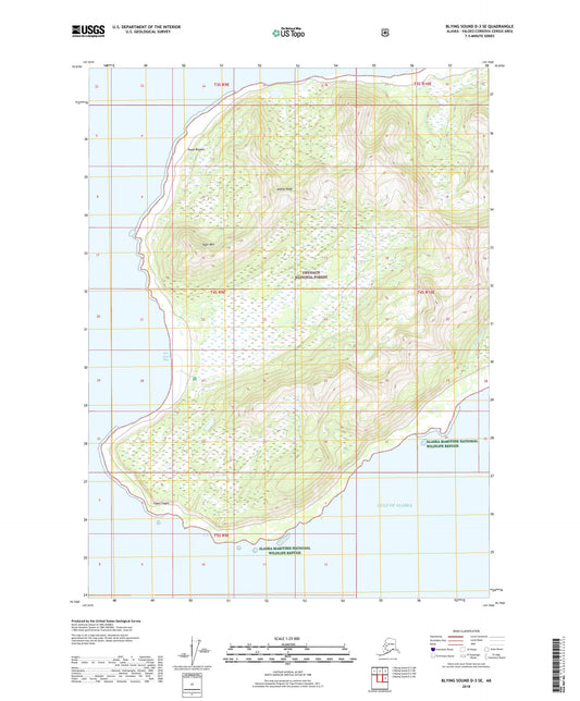 Blying Sound D-3 SE Alaska US Topo Map Image