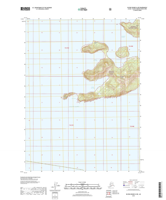 Blying Sound D-4 NE Alaska US Topo Map Image