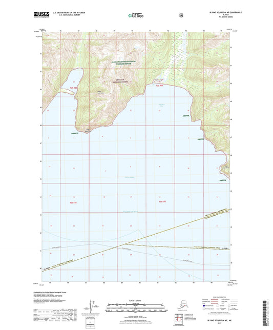 Blying Sound D-6 NE Alaska US Topo Map Image