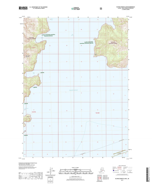 Blying Sound D-6 NW Alaska US Topo Map Image